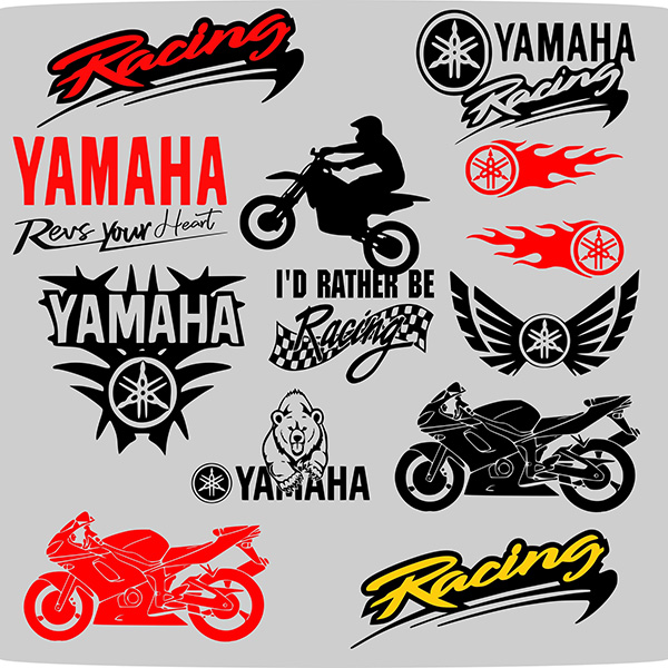 Simple color vinyl Yamaha Logo | Stickers Factory